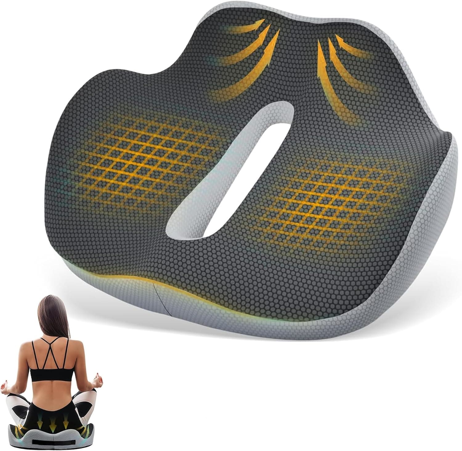 VAYRYS Coussin Coccyx Ergonomique en Mousse à mémoire de Forme view 1