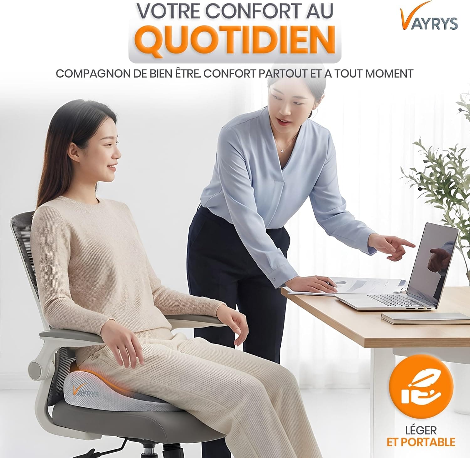 VAYRYS Coussin Coccyx Ergonomique en Mousse à mémoire de Forme view 6